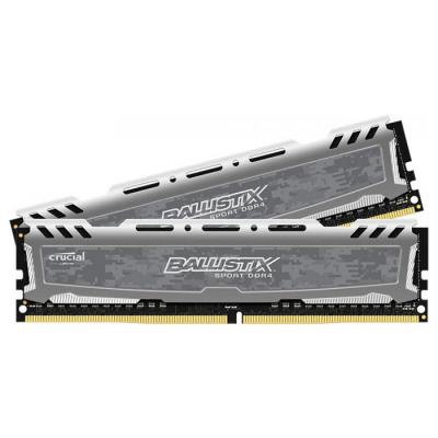 Модуль памяти для компьютера DDR4 8GB (2x4GB) 2666 MHz Ballistix Sport LT Gray MICRON (BLS2C4G4D26BFSB)