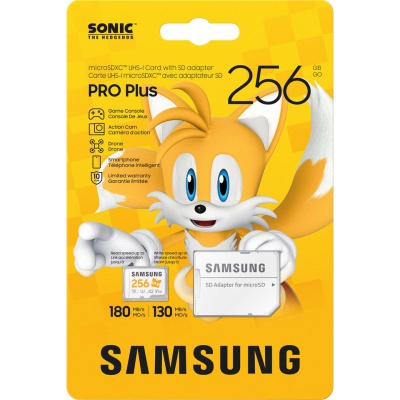 Карта пам'яті Samsung 256GB microSDXC class 10 UHS-I U3 V30 Pro Plus Sonic (MB-MD256SA/LC1)