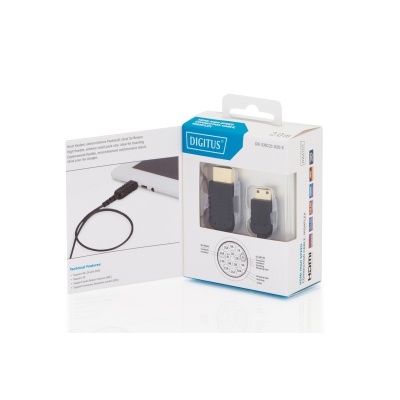 Кабель мультимедійний HDMI M to HDMI mini M 2.0m black Digitus (DB-330121-020-S)