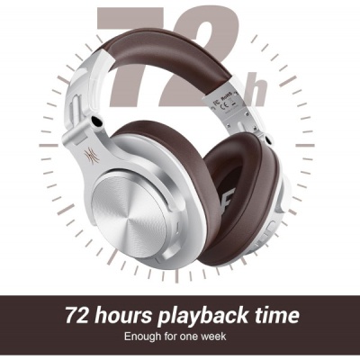 Навушники OneOdio Fusion A70 Bluetooth+3,5мм/6,35мм Silver/Brown (A70 Silver Brown)