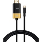 Кабель мультимедійний USB-C to HDMI 1.5m v2.1 8K60Hz Gold plated Vinga (VCPVCCH2115)