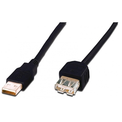 Дата кабель USB 2.0 AM/AF 3.0m Digitus (AK-300200-030-S)