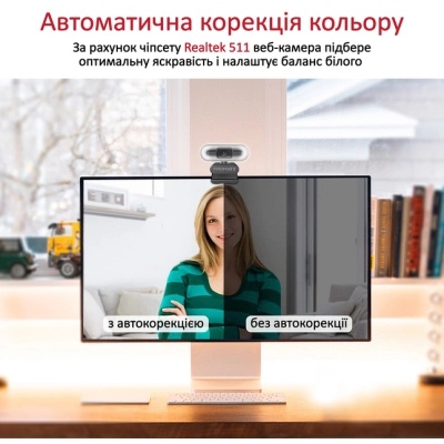 Веб-камера Promate ProCam-3 FullHD USB Black/Silver (procam-3.black)