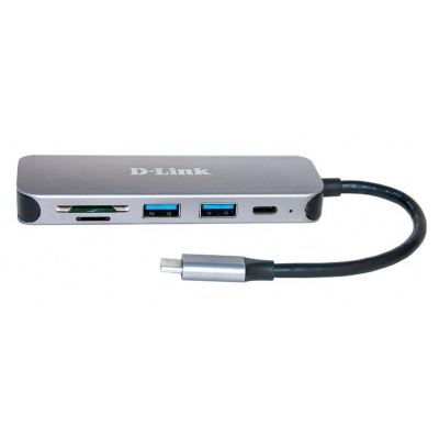 Концентратор D-Link DUB-2325 2xUSB3.0, 1xUSB TypeC, 1xSD, 1x-microSD, USB TypeC (DUB-2325)