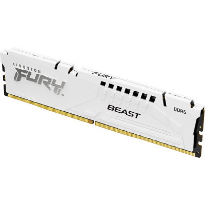 Модуль пам'яті для комп'ютера DDR5 32GB 5200 MHz FURY Beast White Kingston Fury (ex.HyperX) (KF552C40BW-32)