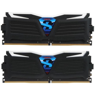 Модуль памяти для компьютера DDR4 16GB (2x8GB) 2400 MHz Super Luce Black GEIL (GLW416GB2400C16DC)