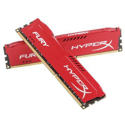 Модуль памяти для компьютера DDR3 16Gb (2x8GB) 1866 MHz HyperX Fury Red Kingston Fury (ex.HyperX) (HX318C10FRK2/16)