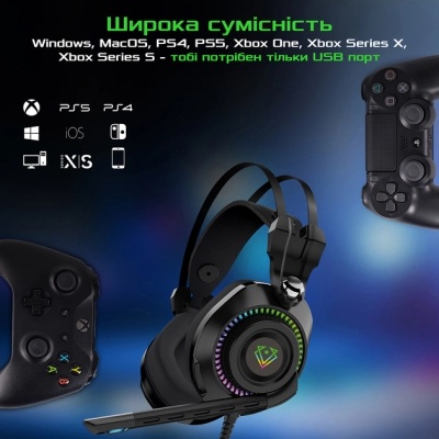 Навушники Vertux Bogota 7.1 USB Black (bogota.black)