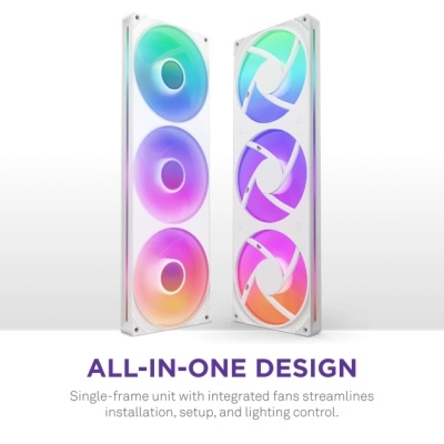 Кулер до корпусу NZXT F420 RGB Core Fan (Single Frame) - White (RF-U42HF-W1)