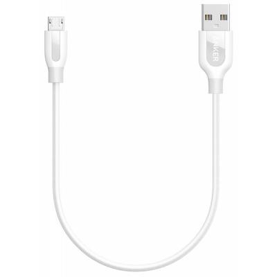 Дата кабель USB 2.0 AM to Micro 5P 0.3m White Anker (A8141021)