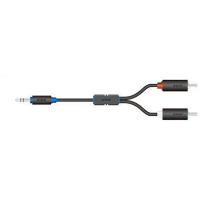 Кабель мультимедійний Jack 3.5mm папа/2RCA папа 1.5m Prolink (PB103-0150)