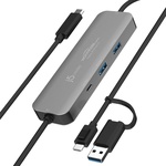 Концентратор J5create USB-C + USB A to 2xUSB + USB-C switch hub (JCH462-N)