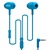Наушники HF RM-515 Blue (mic + button call answering) Remax (42263)