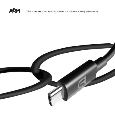 Дата кабель USB-C to USB-C 1.0m ABMM093B black Armorstandart (ARM64289)