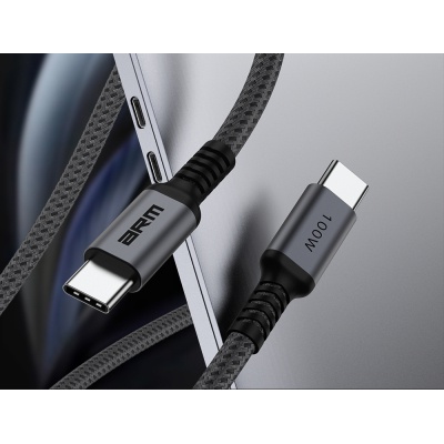 Дата кабель USB-C to USB-C 1.0m PD 100W black-grey Armorstandart (ARM69370)