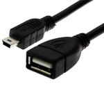 Дата кабель OTG USB 2.0 AF to Mini 5P Drobak (212669)