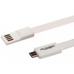 Дата кабель AUZER USB 2.0 – Micro USB 1.0м White (AC-M1WH)