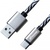 Дата кабель Grand-X USB - Type C, Cu, 1.5A, White/Black, 1m (FC05WB)
