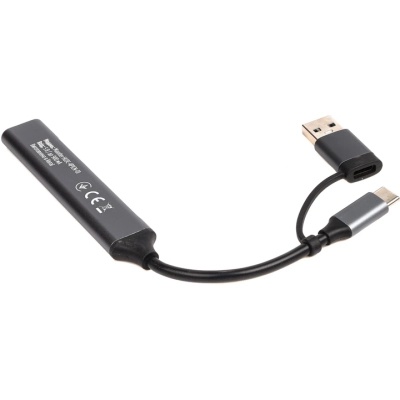 Концентратор Maxxter USB-C + USB-A to 1xUSB 3.0 + 2xUSB 2.0 + 1xUSB-C (HU3C-4P1CN-01)