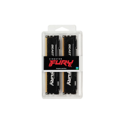 Модуль памяти для компьютера DDR3 8GB (2x4GB) 1866 MHz Fury Beast Black Kingston Fury (ex.HyperX) (KF318C10BBK2/8)