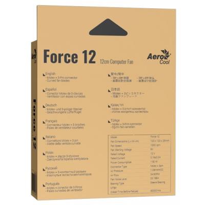 Кулер для корпуса AeroCool Force 12 PWM Blue 4P (4718009158023)