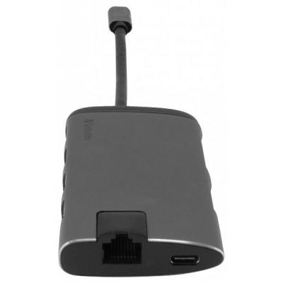 Концентратор Verbatim USB-C to U3.1G1/U3.0/HDMI/SD/mSD/RJ45 (49142)