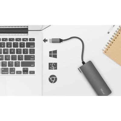 Концентратор Trust Dalyx Aluminium 7-in-1 USB-C Multi-port ALUMINIUM (23331_TRUST)