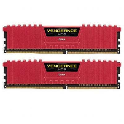 Модуль пам'яті для комп'ютера DDR4 32GB (2x16GB) 2666 MHz Vengeance LPX Red Corsair (CMK32GX4M2A2666C16R)