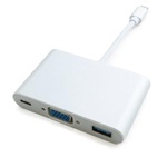 Переходник EXTRADIGITAL USB Type-C to VGA/USB 3.0/Type-C (0.15m) (KBV1690)