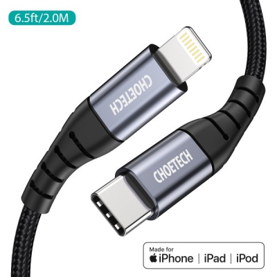 Дата кабель USB-C to Lightning 2.0m MFI Choetech (IP0041-BK)