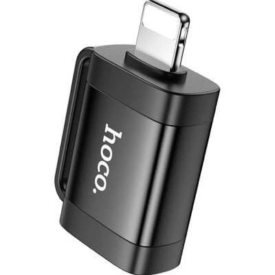 Перехідник UA31A Lightning M to USB F OTG Black HOCO (6942007628082)