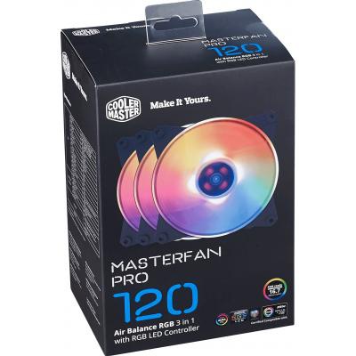 Кулер для корпуса CoolerMaster MASTERFAN PRO 120 Air Balance RGB (MFY-B2DC-133PC-R1)