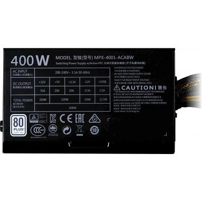 Блок питания CoolerMaster 400W MasterWatt Lite (MPX-4001-ACABW-EU)