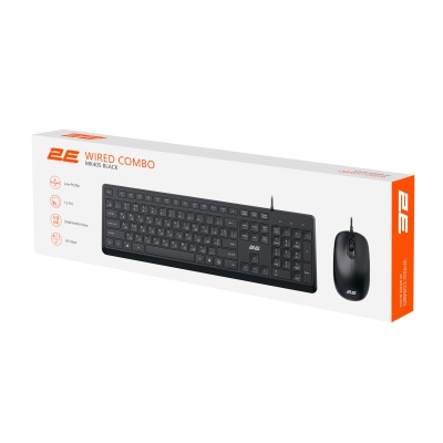 Комплект 2E MK405 USB UA Black (2E-MK405UBK)