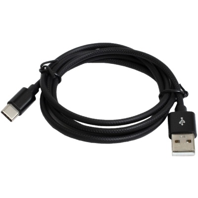 Дата кабель USB 2.0 AM to USB-C 1.0m 2.4A black Patron (CAB-PN-USB-TYPEC-1-B)
