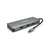 Концентратор VEGGIEG USB-C 9-in-1 USB-C + 4xUSB 3.0 + 2xHDMI + VGA + SD/TF + RJ45 0.1m silver (TC12)