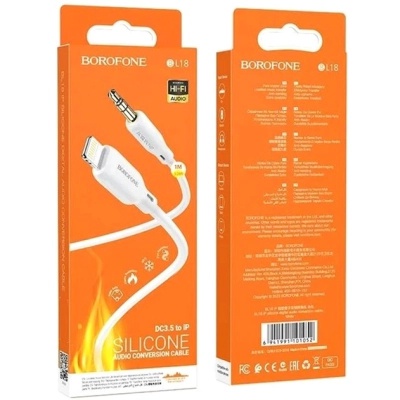 Кабель мультимедійний Lightning to 3.5mm M 1.0m white BOROFONE (6941991101052)