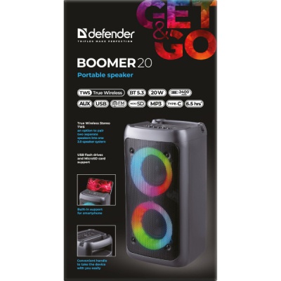 Акустична система Defender Boomer 20 Black (65820)