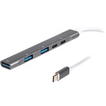 Концентратор Maxxter USB-C to 1xUSB 3.0 + 2xUSB 2.0 + 1xUSB-C PD100W + 1xUSB-C (HU3C-4P1PD-01)