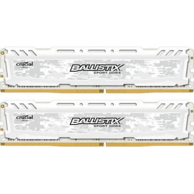 Модуль памяти для компьютера DDR4 32GB (2x16GB) 2666 MHz Ballistix Sport LT White MICRON (BLS2C16G4D26BFSC)