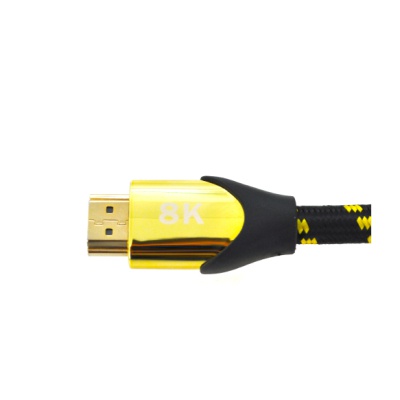 Кабель мультимедійний HDMI M to HDMI M 5.0m V2.1 8K60Hz 4K120Hz black/gold Ritar (YT-HDMI(M)/(M)V2.1-5.0m/19950)