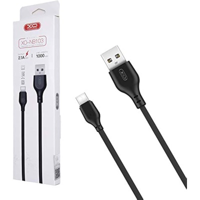 Дата кабель USB 2.0 AM to USB-C 2.0m 2.1A black XO (XO-NB103-TC-2-BK)