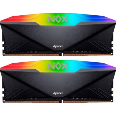 Модуль пам'яті для комп'ютера DDR4 32GB (2x16GB) 3600 MHz NOX RGB Black Apacer (AH4U32G36C25YNBAA-2)