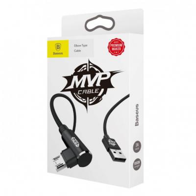 Дата кабель Baseus USB 2.0 AM to Micro 5P 1.0m MVP Elbow Black (CAMMVP-A01)