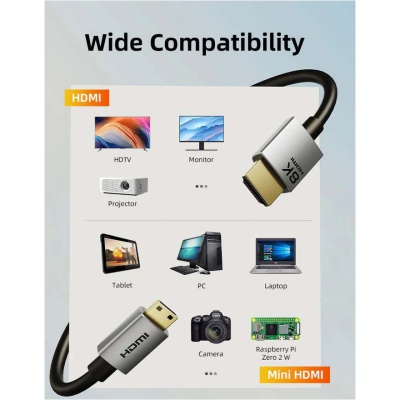 Кабель мультимедійний HDMI mini M to HDMI M 3.0m 8K60Hz Cabletime (CA915866)