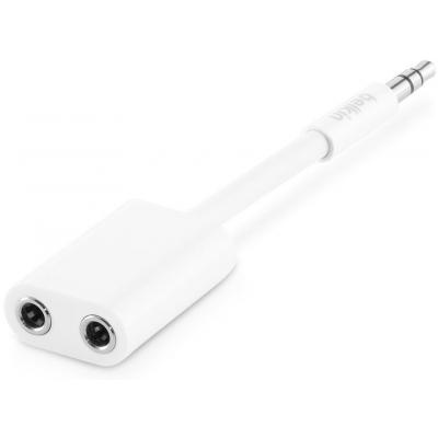 Кабель мультимедийный jack 3.5mm - jack 3.5mm x2, white Belkin (AV10157DSAPL)