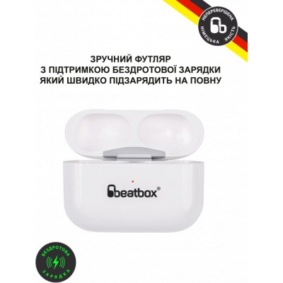 Навушники BeatBox PODS PRO 1 Wireless Charging White (bbppro1wcw)