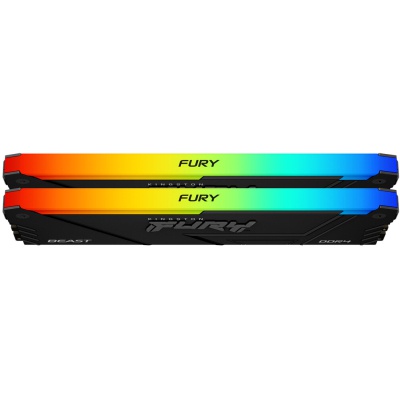 Модуль пам'яті для комп'ютера DDR4 32GB (2x16GB) 3200 MHz FURY Beast RGB Kingston Fury (ex.HyperX) (KF432C16BB2AK2/32)