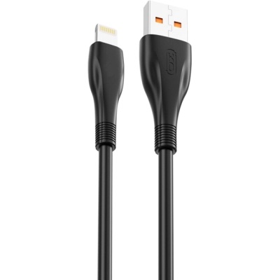 Дата кабель USB 2.0 AM to Lightning 1.0m 6A NB185 black XO (6920680879236)