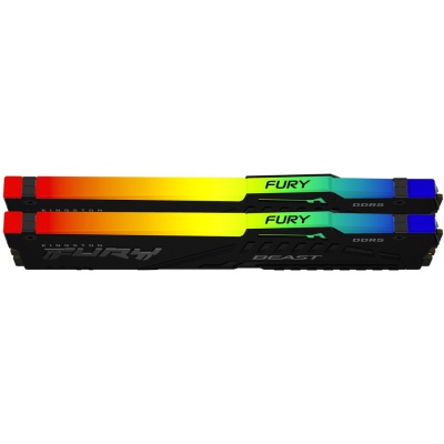 Модуль пам'яті для комп'ютера DDR5 32GB (2x16GB) 4800 MHz Beast Kingston Fury (ex.HyperX) (KF548C38BBAK2-32)